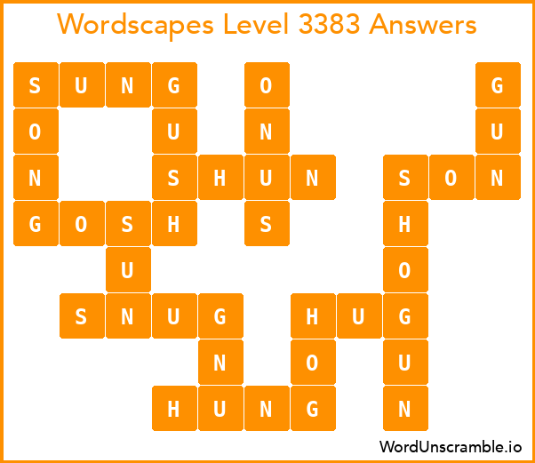 Wordscapes Level 3383 Answers