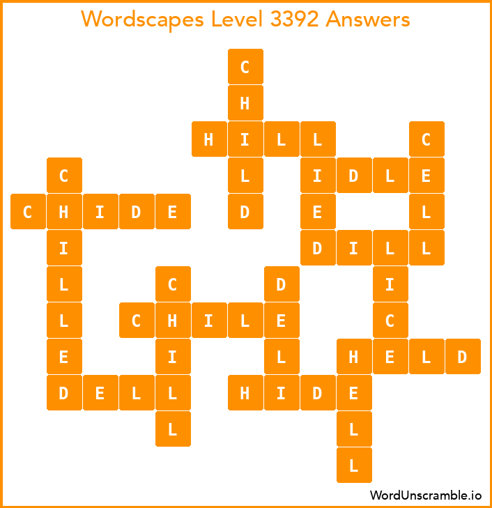 Wordscapes Level 3392 Answers