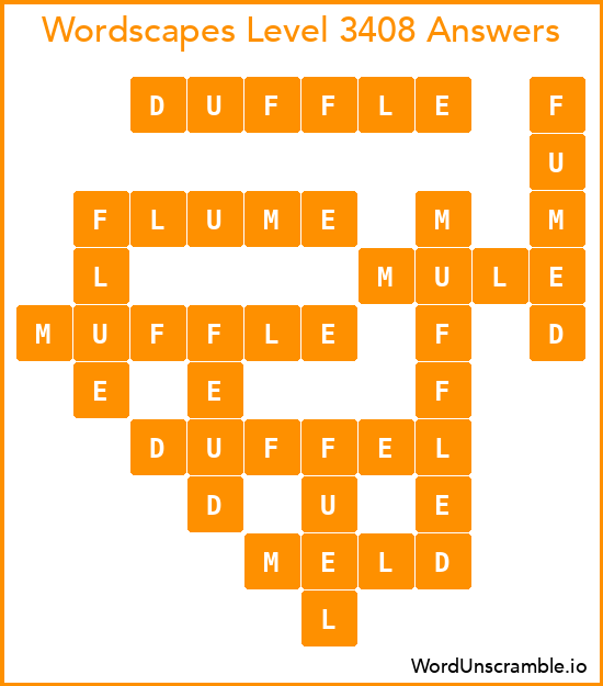 Wordscapes Level 3408 Answers