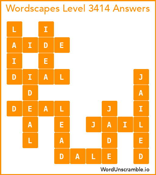 Wordscapes Level 3414 Answers