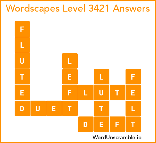 Wordscapes Level 3421 Answers