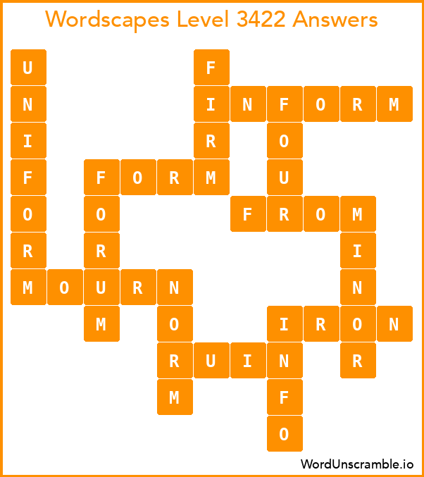 Wordscapes Level 3422 Answers