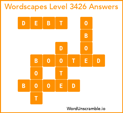 Wordscapes Level 3426 Answers