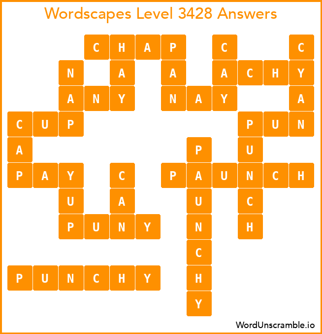 Wordscapes Level 3428 Answers