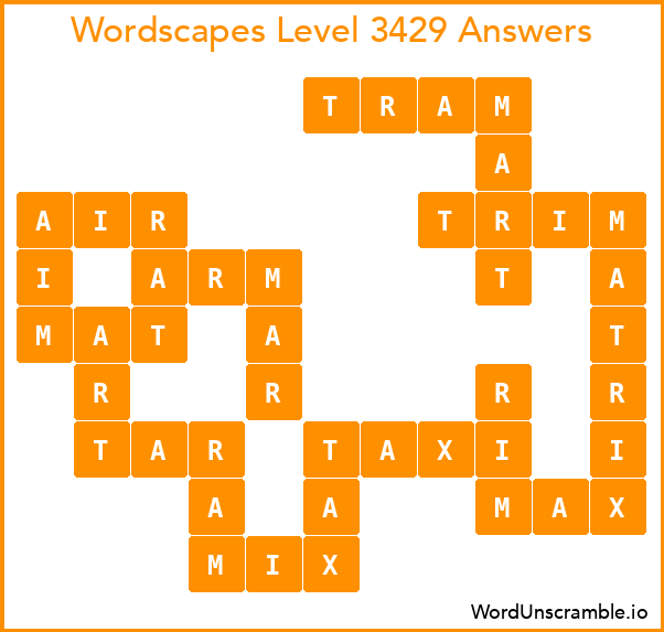 Wordscapes Level 3429 Answers