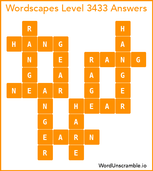 Wordscapes Level 3433 Answers