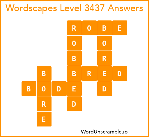 Wordscapes Level 3437 Answers