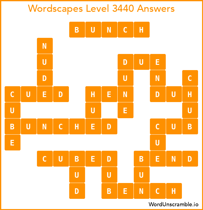 Wordscapes Level 3440 Answers