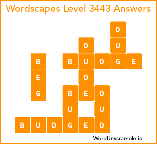 Wordscapes Level 3443 Answers