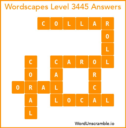 Wordscapes Level 3445 Answers