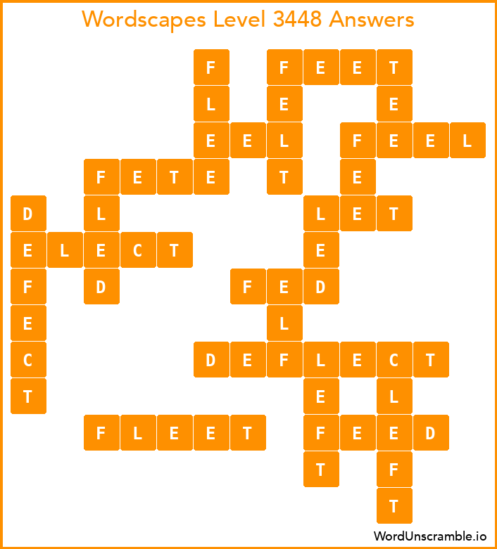 Wordscapes Level 3448 Answers