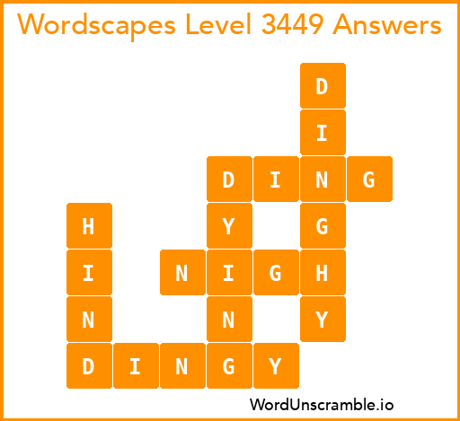 Wordscapes Level 3449 Answers