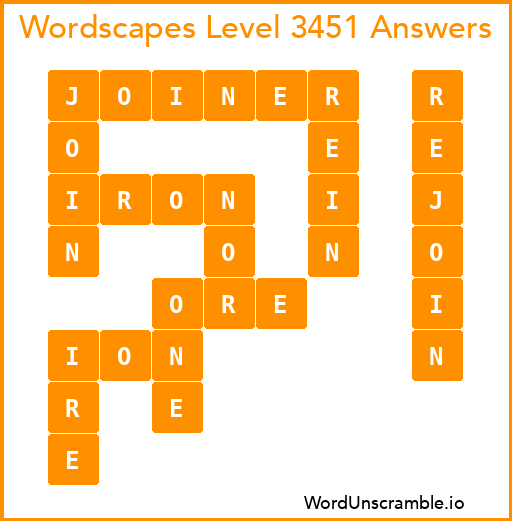 Wordscapes Level 3451 Answers