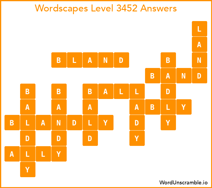 Wordscapes Level 3452 Answers