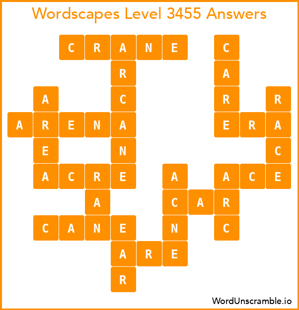 Wordscapes Level 3455 Answers