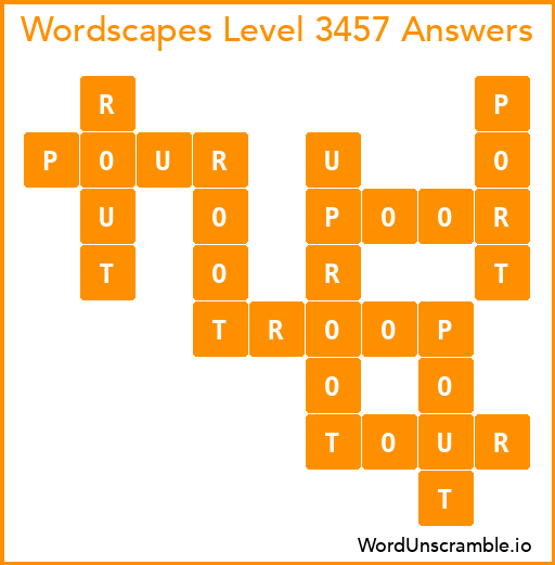 Wordscapes Level 3457 Answers