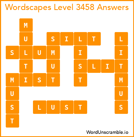 Wordscapes Level 3458 Answers
