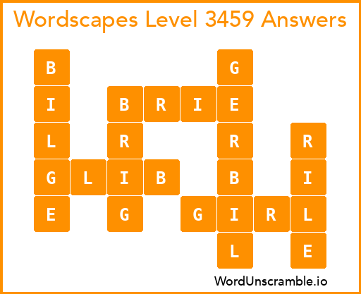 Wordscapes Level 3459 Answers