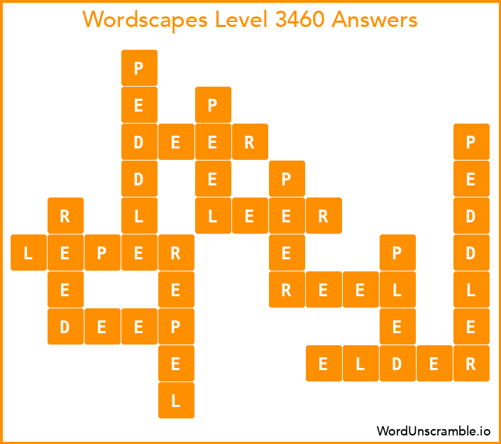 Wordscapes Level 3460 Answers