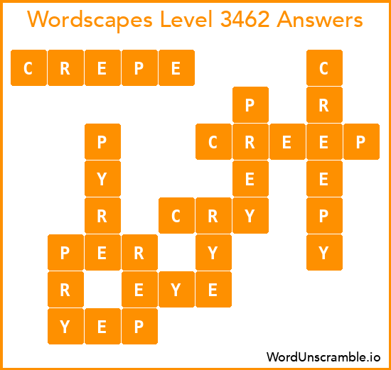 Wordscapes Level 3462 Answers