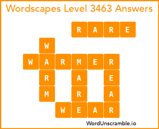 Wordscapes Level 3463 Answers