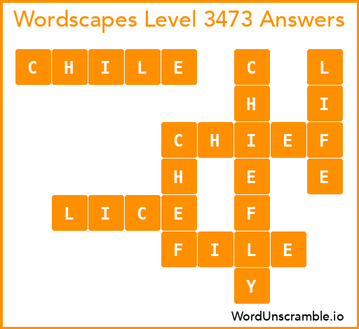 Wordscapes Level 3473 Answers