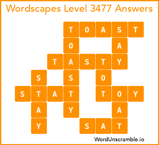 Wordscapes Level 3477 Answers
