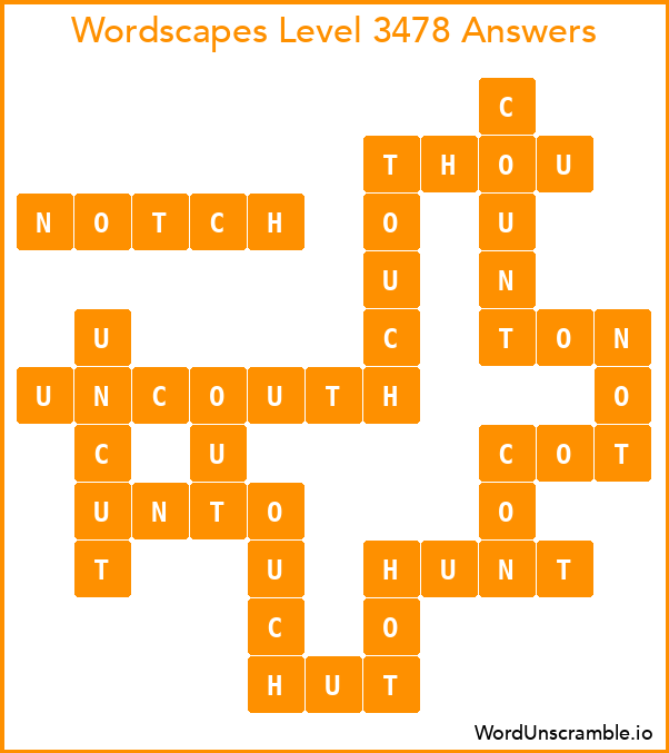 Wordscapes Level 3478 Answers