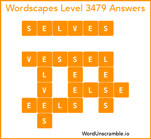 Wordscapes Level 3479 Answers