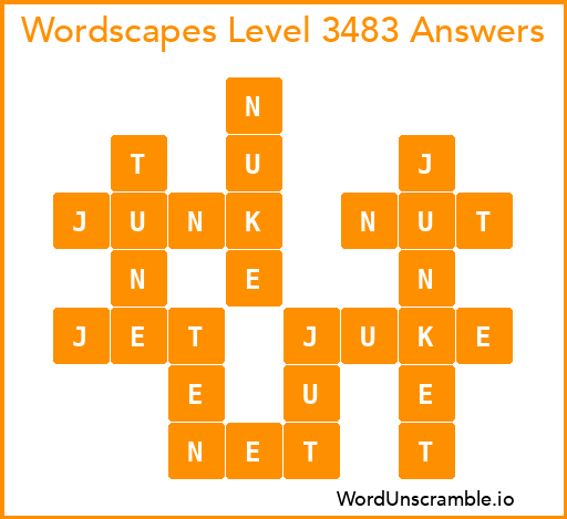 Wordscapes Level 3483 Answers