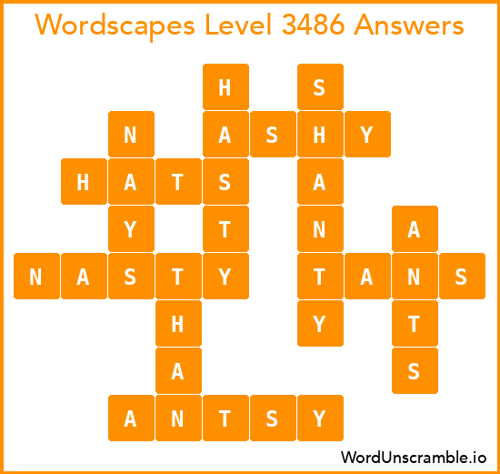 Wordscapes Level 3486 Answers