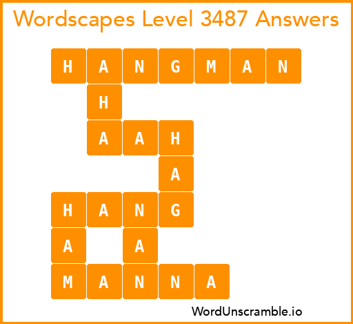Wordscapes Level 3487 Answers
