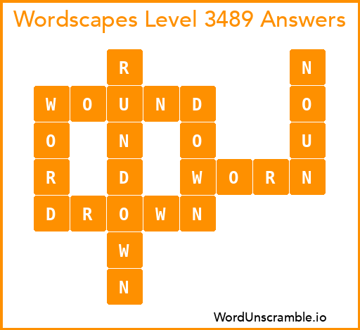 Wordscapes Level 3489 Answers
