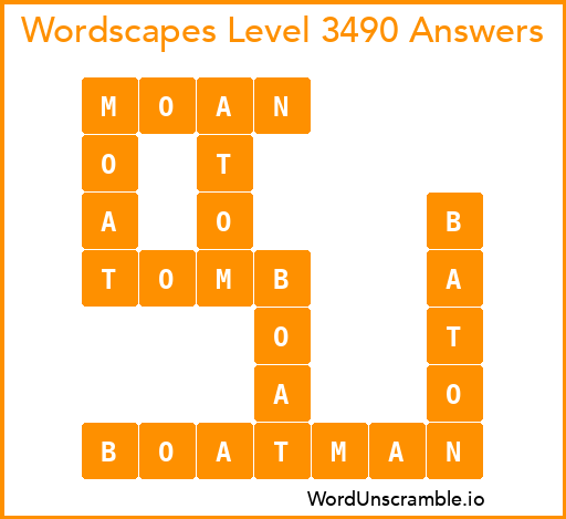 Wordscapes Level 3490 Answers