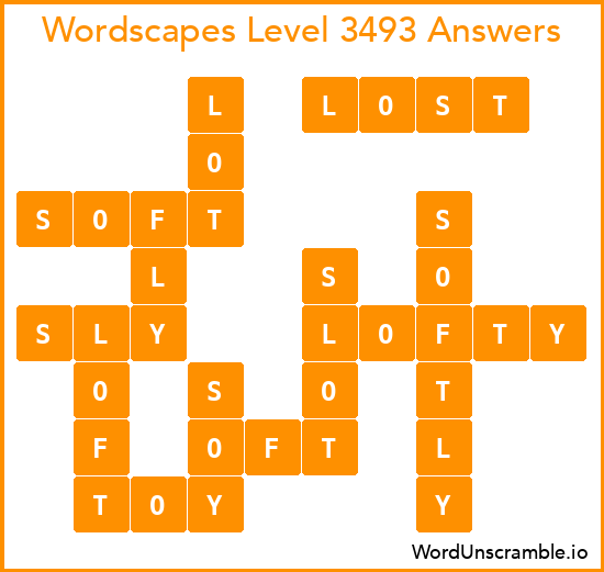 Wordscapes Level 3493 Answers