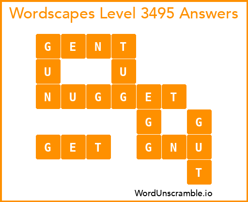Wordscapes Level 3495 Answers