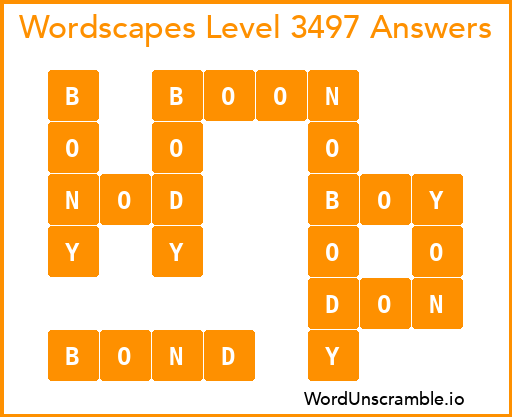 Wordscapes Level 3497 Answers