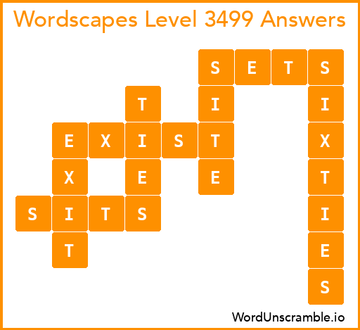 Wordscapes Level 3499 Answers