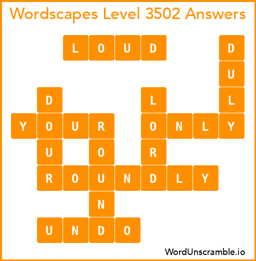 Wordscapes Level 3502 Answers