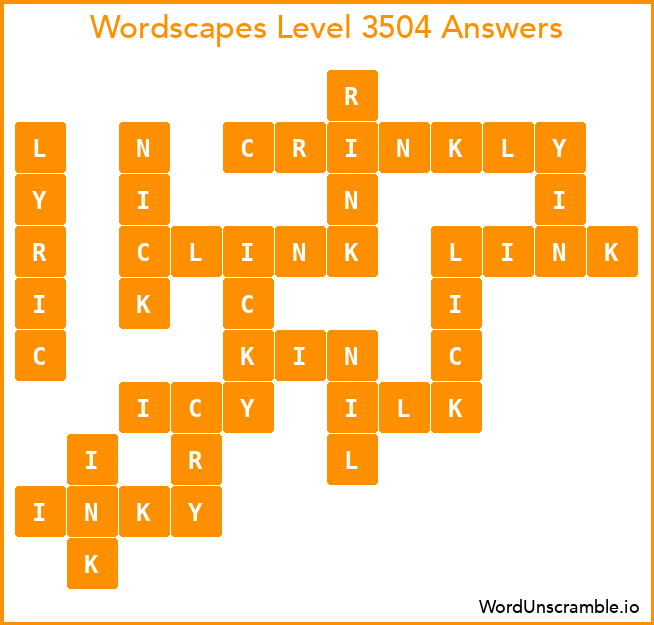 Wordscapes Level 3504 Answers