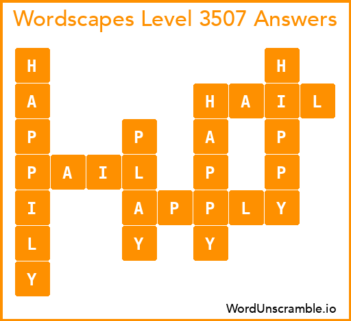 Wordscapes Level 3507 Answers