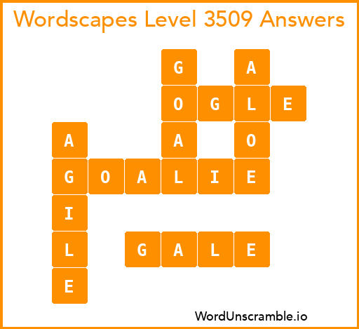 Wordscapes Level 3509 Answers
