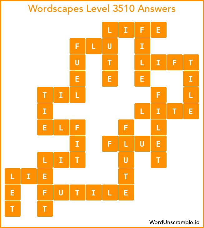 Wordscapes Level 3510 Answers