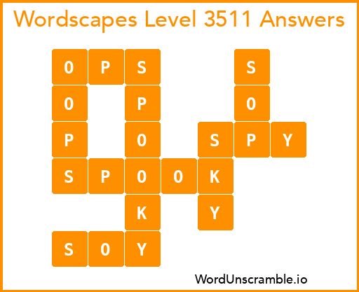 Wordscapes Level 3511 Answers