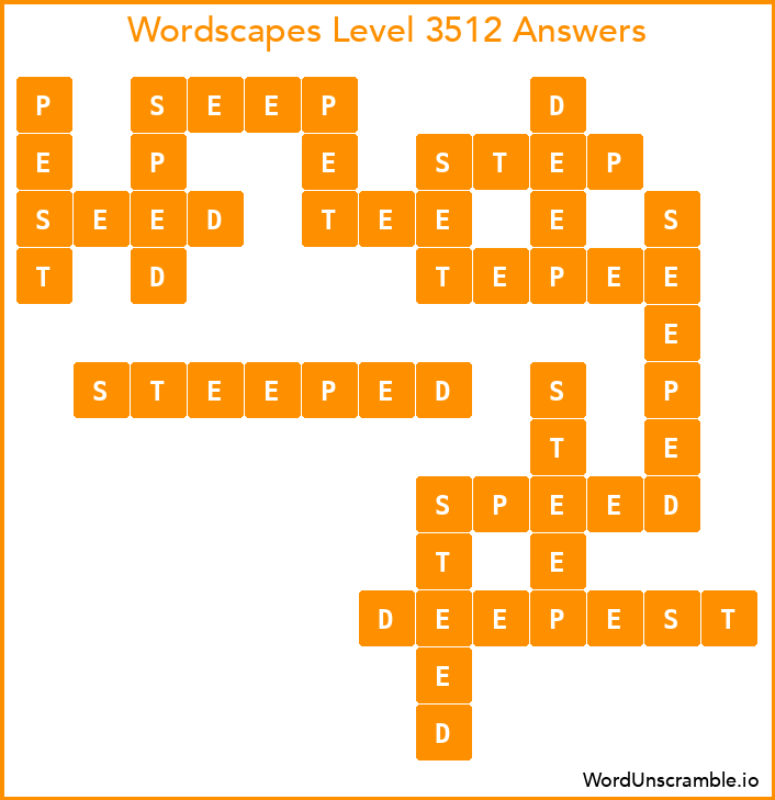 Wordscapes Level 3512 Answers
