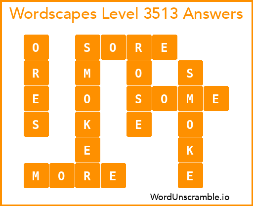 Wordscapes Level 3513 Answers