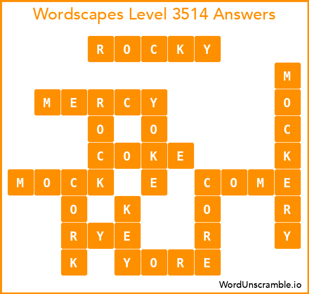 Wordscapes Level 3514 Answers
