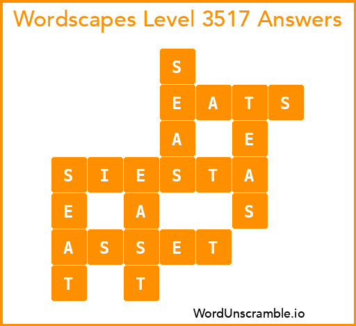 Wordscapes Level 3517 Answers