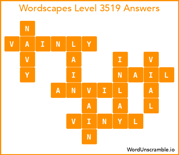 Wordscapes Level 3519 Answers