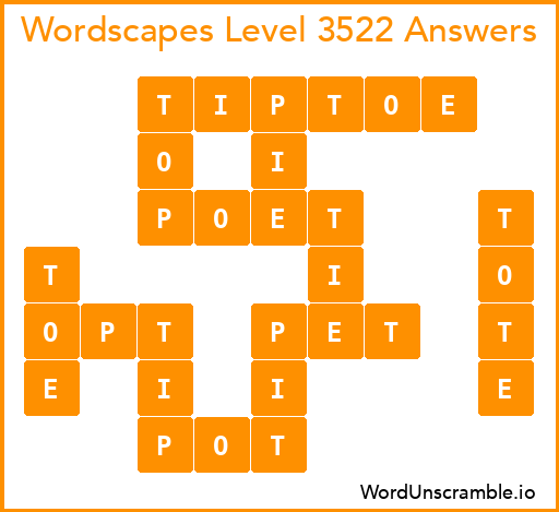 Wordscapes Level 3522 Answers